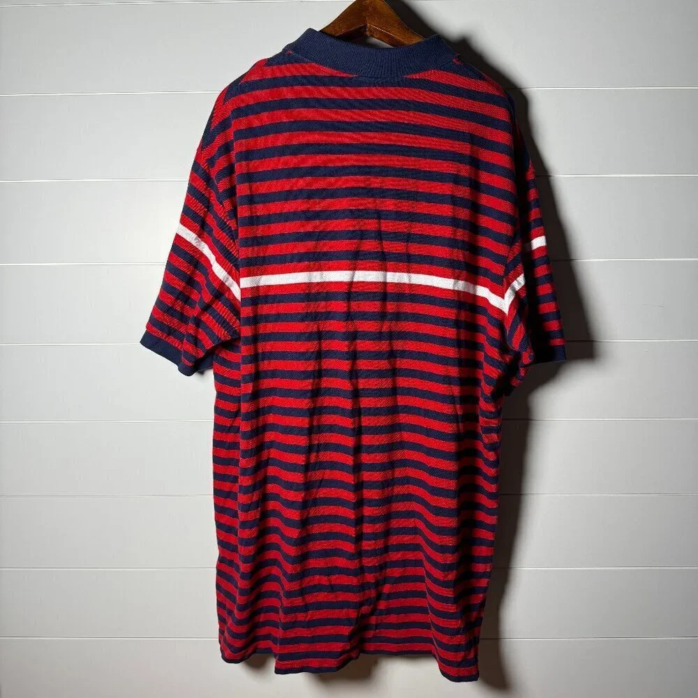 Polo by Ralph Lauren Men's Polo Size 2 XLT Red, Blue and White Stripe -July 4th